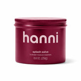 HANNI Splash Salve vista frontal, envase claro y práctico para ducha