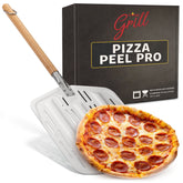 Hans Grill pala frontal mostrando forma y tamaño para manejar pizzas
