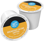 Happy Belly front packaging showing 100-count and light roast benefit