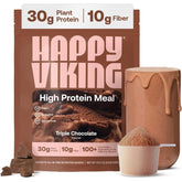 Happy Viking front packaging showing chocolate flavor and key benefits