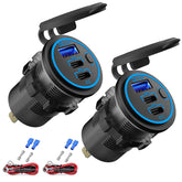 Hapytrip frontal doble puertos mostrando tres salidas y beneficio carga múltiple