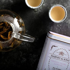 Harney & Sons lata abierta con 20 bolsitas, útil para almacenamiento y ración