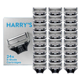 Harry's front packaging showing 24 refill cartridges and bulk value