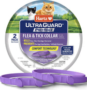 Hartz collar antipulgas frontal con empaque que muestra protección prolongada