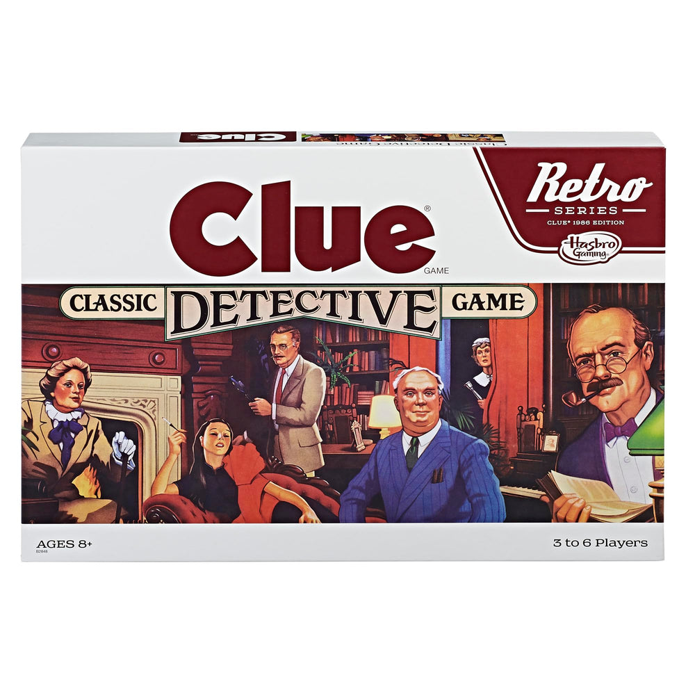Hasbro Gaming vista frontal del empaque que destaca el diseño retro y facilita la identificación