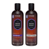 HASK envases frontales del kit Biotin Boost mostrando tamaño y estética