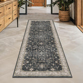 Hazo Haus front view of black boho runner showing full pattern and edges, adds style