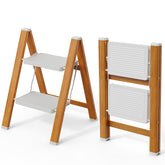 HBTower front view showing two-step ladder and stable frame benefit