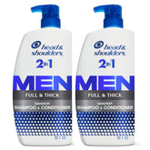 Head & Shoulders front packaging showing twin 32.1 fl oz bottles and brand benefits