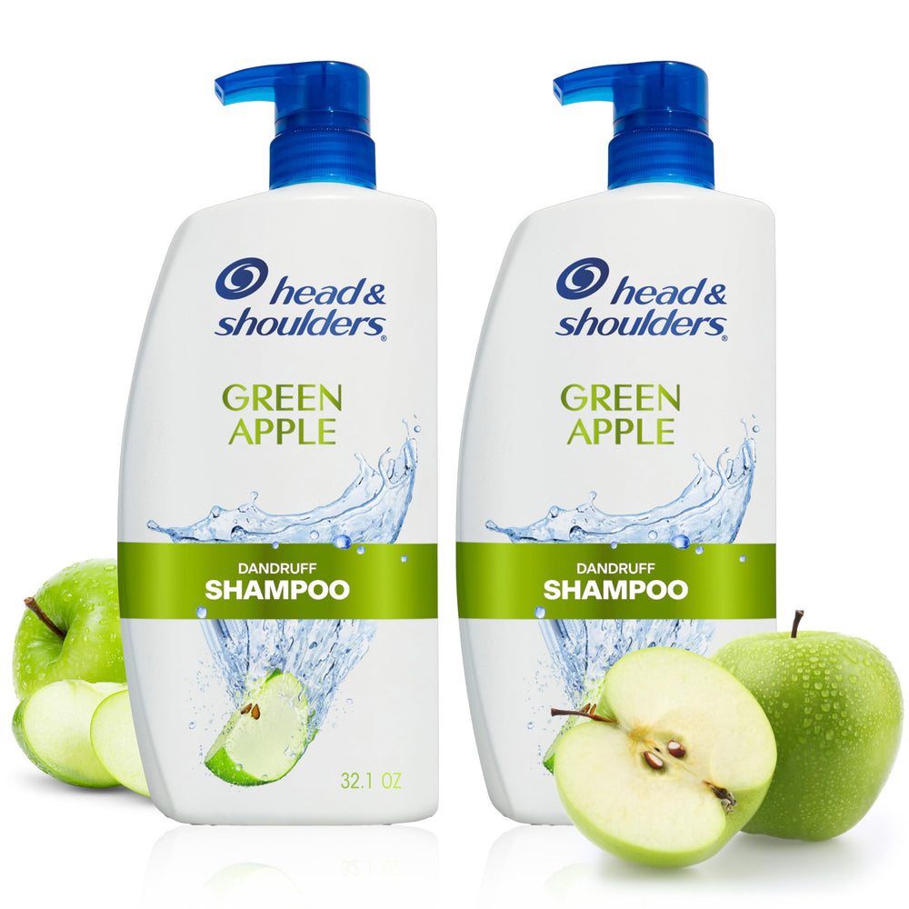 Head & Shoulders frontal pack doble mostrando las dos botellas y aroma manzana verde