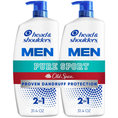 Head & Shoulders frontal del envase mostrando la marca y fragancia Pure Sport, protección anticaspa