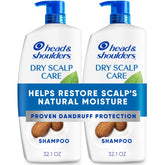 Head & Shoulders pack delantero mostrando dos botellas y beneficio de suministro prolongado