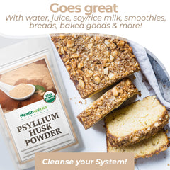 Healthworks Superfoods polvo integrado en batido verde, ideal para nutrición diaria