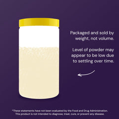 Healthy Origins polvo disolviéndose en un vaso de agua para mezcla instantánea y sin sabor