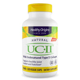 Healthy Origins bottle front packaging showing UC‑II label and benefits