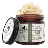 Hearth and Homestead front jar showing unscented balm and packaging benefit