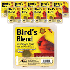 Heath Outdoor Products close-up of suet cake texture highlighting high-energy ingredients, entices birds