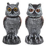 Hedoc vista frontal del búho decorativo con ojos realistas para intimidar aves