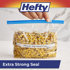 Hefty fondo expandible manteniendo la bolsa en pie para llenado cómodo