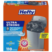 Hefty empaque frontal mostrando pack 110 que ofrece ahorro y reserva