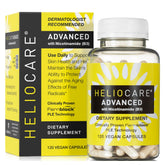 Heliocare envase frontal mostrando 120 cápsulas y beneficios
