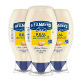 Hellmann's botella exprimible vista frontal muestra diseño práctico y cierre limpio