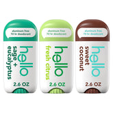 hello pack frontal mostrando las tres fragancias y beneficio de variedad