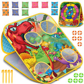 HelloJoy tablero frontal con diseño dinosaurios mostrando el agujero para lanzar y diversión