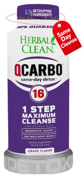 Herbal Clean botella frontal mostrando diseño y tamaño práctico