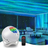 HERHOTER projector front view showing controls and speaker for versatile ambience