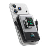 HETP front view of power bank showing magnetic pads and sleek design for quick charging