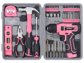 Hi-Spec pink drill front view showing compact design and portability benefit