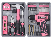 Hi-Spec pink drill front view showing compact design and portability benefit