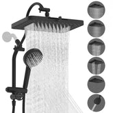 Hibbent 13-inch rainfall shower head front view showing broad coverage benefit