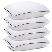 Higoom vista frontal del pack de 4 almohadas, aspecto completo y acogedor