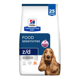 Hill's Prescription Diet z/d front packaging showing product identity and vet-formulated benefit