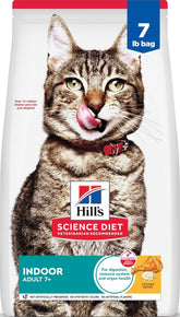 Hill's Science Diet front packaging showing senior indoor formula for easy selection