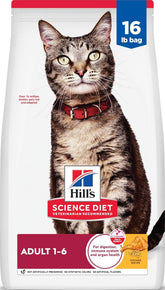 Hill's Science Diet paquete frontal mostrando fórmula para adultos y beneficio nutricional