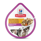 Hill's Science Diet bandeja frontal mostrando etiqueta y beneficio balance nutricional