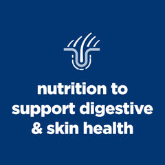Hill's Science Diet etiqueta con ingredientes clave y ventajas para piel