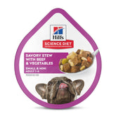 Hill's Science Diet front packaging showing small & mini beef dinner benefits