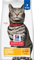 Hill's Science Diet front packaging showing urinary and hairball benefits