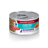 Hill's Science Diet lata frontal mostrando la receta senior, nutritiva y confiable