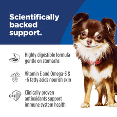 Hill's Science Diet back label displaying nutritional information clearly