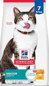 Hill's Science Diet front bag showing senior 11+ formula and benefits