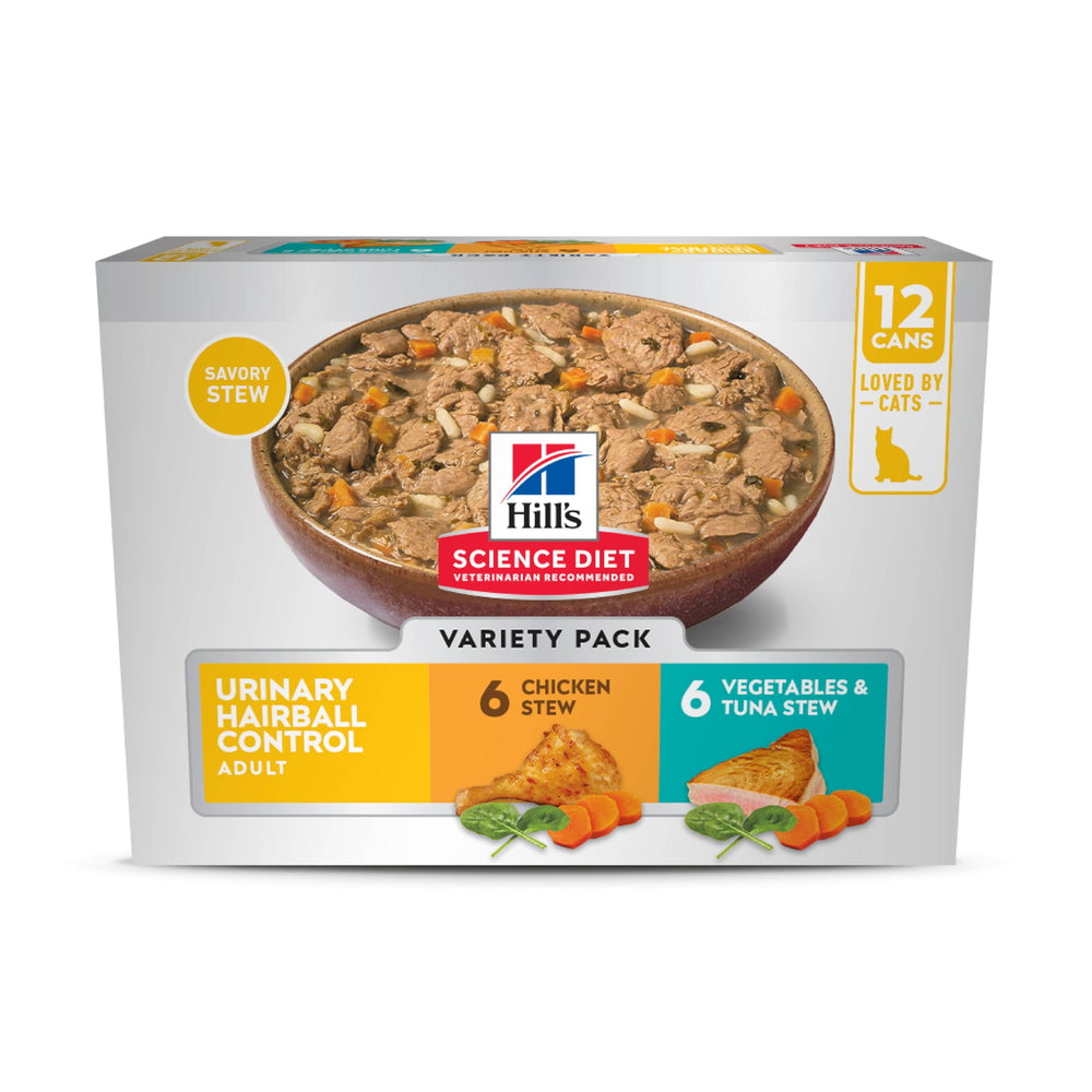 Hill's Science Diet frontal del pack variedad, envase claro y beneficios urinarios