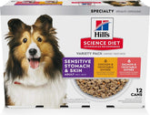 Hill's Science Diet variety pack front packaging shows cans and benefits