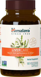 Himalaya frasco frontal mostrando 180 cápsulas y beneficios de duración