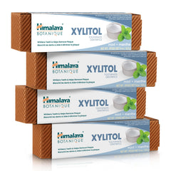 Himalaya pasta dental pack frontal mostrando las cuatro unidades y beneficio de ahorro