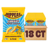 Hippeas frente del empaque mostrando sabor Trippin’ Cheddar y beneficio práctico